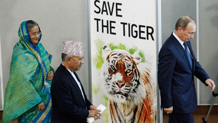 Putin At Tiger Summit In Russia